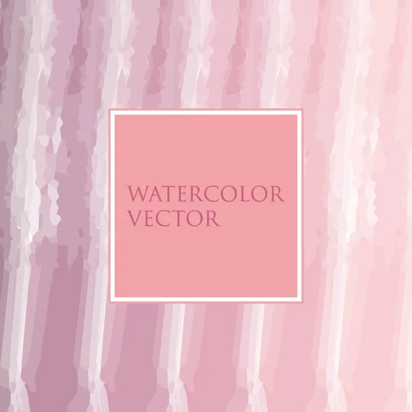 Modello Sfondo Acquerello Rosa Con Testo Cornice Bianca Illustrazione Vettoriale — Foto Stock