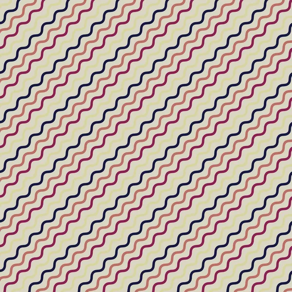 Dalga boyası çizgileri. Çapraz yönde tekrar eden renkli çizgiler. Soyut şablon arkaplanı. Vektör illüstrasyonu. 