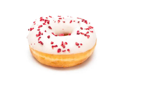 Delicioso donut aislado sobre fondo blanco — Foto de Stock