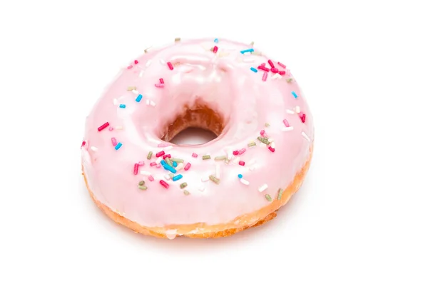 Köstliche Donut isoliert auf weißem Hintergrund lizenzfreie Stockbilder