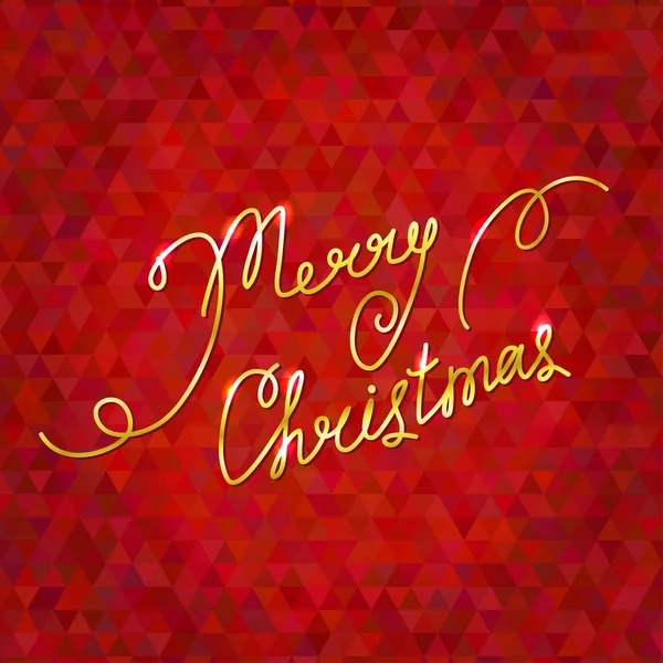 Feliz Navidad texto sobre fondo rojo — Archivo Imágenes Vectoriales