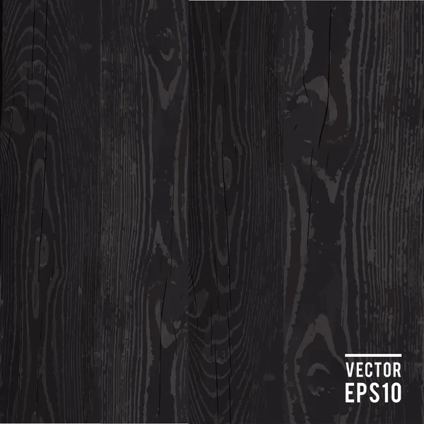 Negro vector fondo de madera — Vector de stock