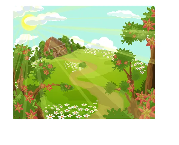 kleine cake met room en bessen