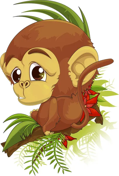 Monkey — Stock Vector