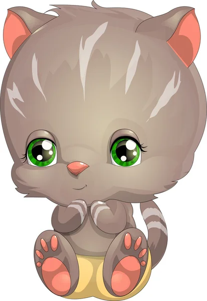 Kleine kitten — Stockvector