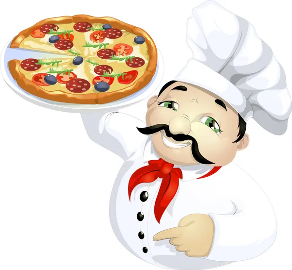Mestre de pizza —  Vetores de Stock
