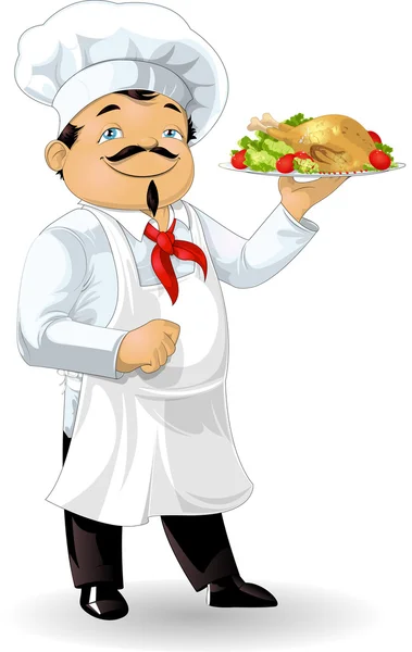 The chief the cook of restaurant — Stock Vector