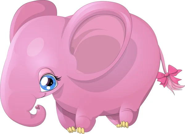 Pink elephant — Stock Vector