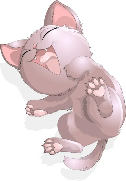 Gatito dormido — Vector de stock