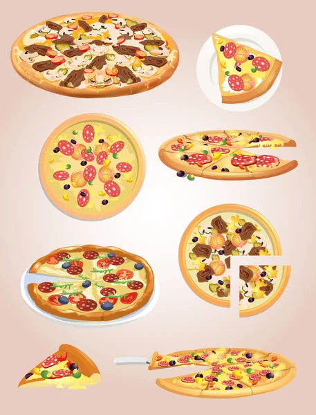 Pizza — Stock vektor