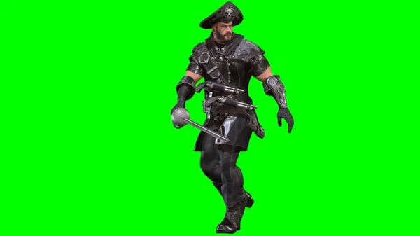 Пиратский человек 3D иллюстрация 3D рендеринг — стоковое фото