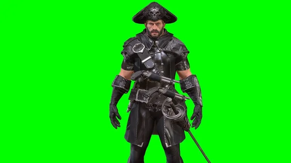 Pirata homem 3d ilustração 3d render — Fotografia de Stock