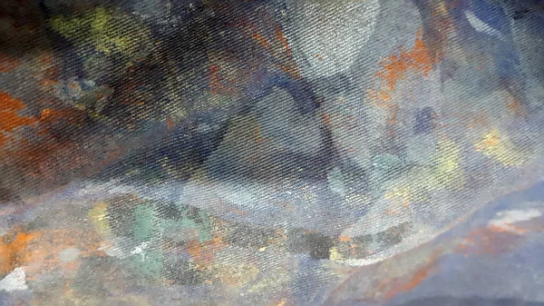 Груба Тканина Забарвлена Фарбою Дизайн Художнього Фону Барвистими Фарбами — стокове фото