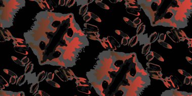 Dark gothic background with an ornament for business cards and flyers. Vector illustration