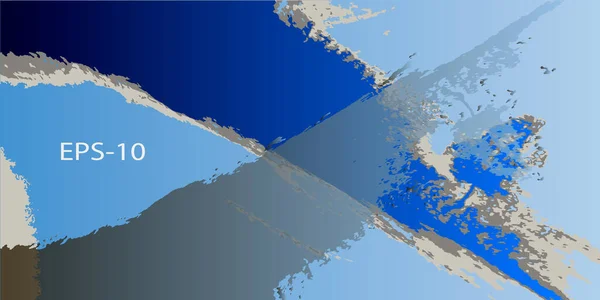 Zerrissene Formen Hintergrund Mit Blauem Farbverlauf Kreativ Getupfter Hintergrund Vektorgrafik — Stockvektor