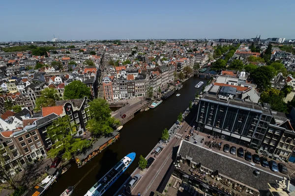 Vista su Amsterdam dal tetto — Foto Stock