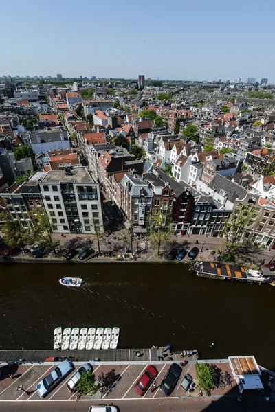 Visa till amsterdam från taket — Stockfoto