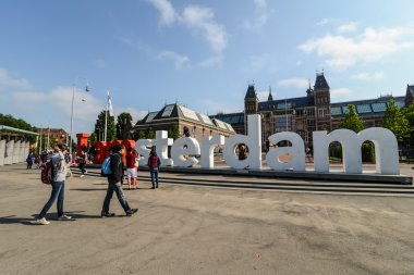 beroemde iamsterdam teken in amsterdam