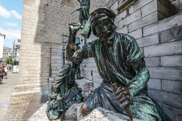 Escultura en la catedral de nuestra señora, Amberes —  Fotos de Stock