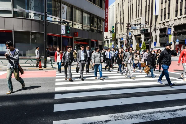 Shibuya Crossing em Tóquio, Japão — Fotografia de Stock