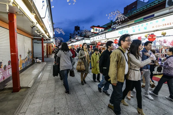 Asakusa v noci tokyo — Stock fotografie