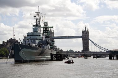 HMS belfast Londra'da thames Nehri üzerinde