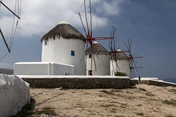 Vue des moulins à vent de Mykonos — Photo