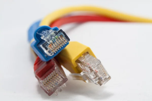 Gekleurde rj45 — Stockfoto