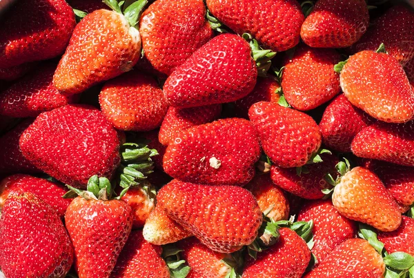 Några jordgubbar på gatan marknaden — Stockfoto