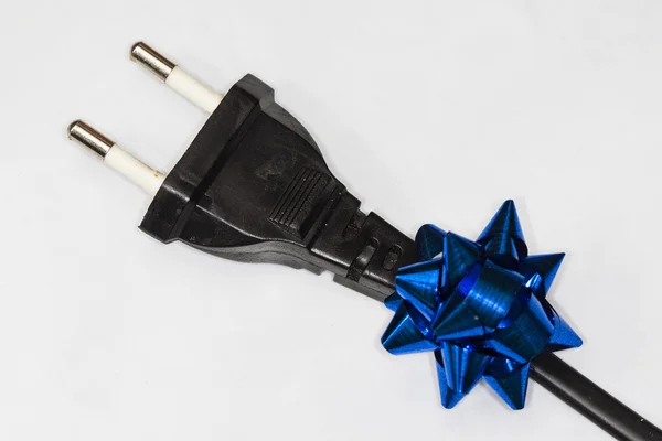 Electric Plug with ribbon — Stock Photo, Image