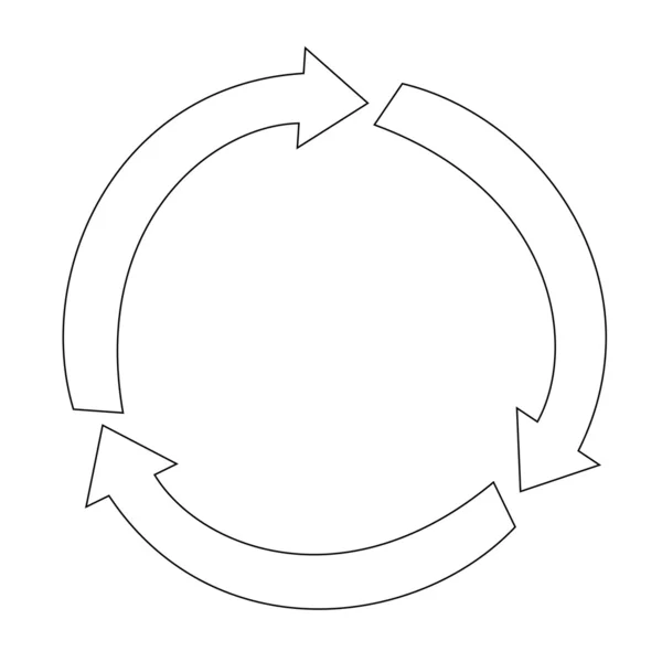 Esquema de flechas de reciclaje — Vector de stock