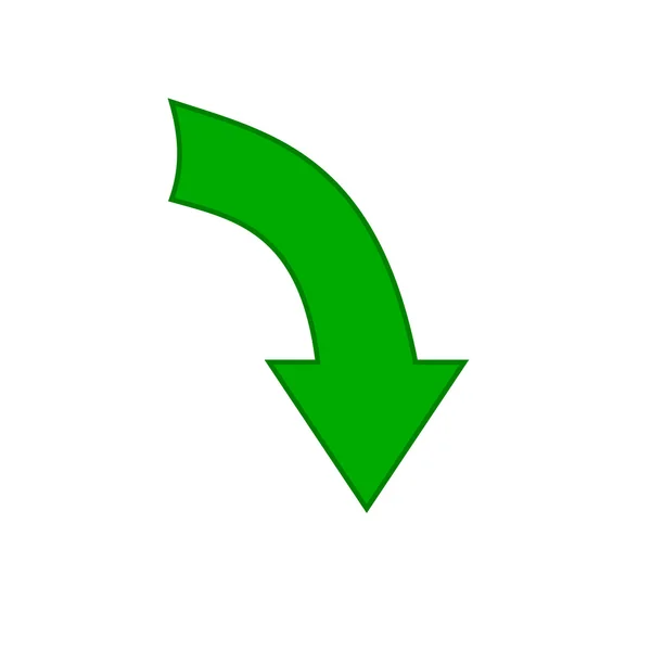 Flecha verde — Vetor de Stock