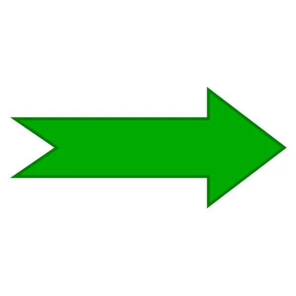 Freccia verde — Vettoriale Stock