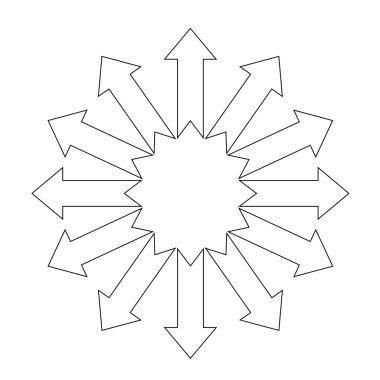 bir daire içinde set ok