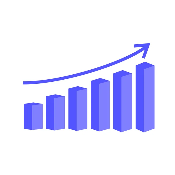 Vetor 3d gráfico de barras —  Vetores de Stock