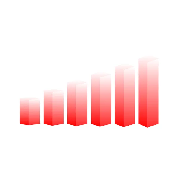 Vetor 3d gráfico de barras —  Vetores de Stock