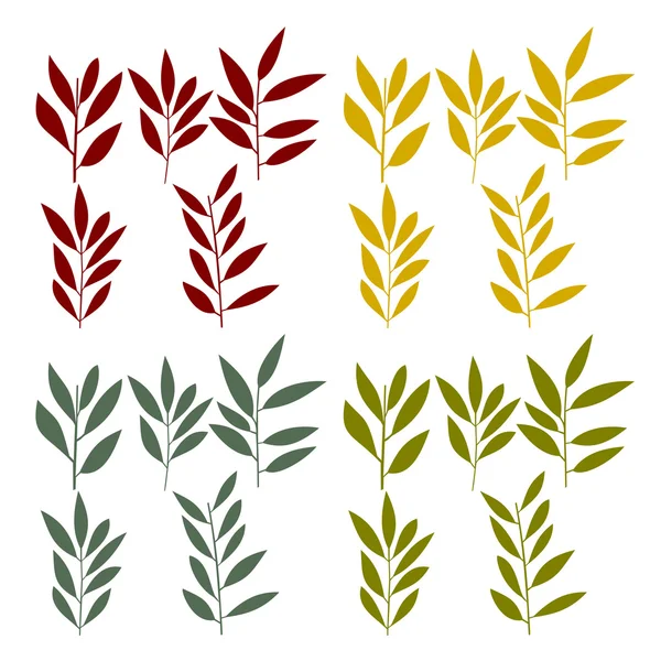 Set of reed or wheat — Stock Vector