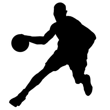 Topu olan basketbol oyuncusu