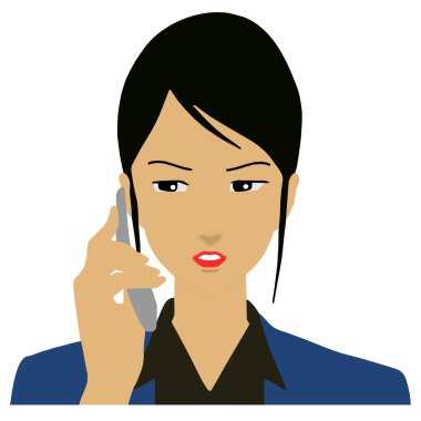 iş kadını telefonla arıyor