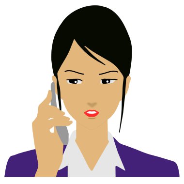 iş kadını telefonla arıyor