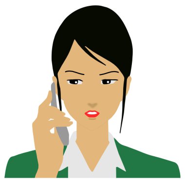 iş kadını telefonla arıyor