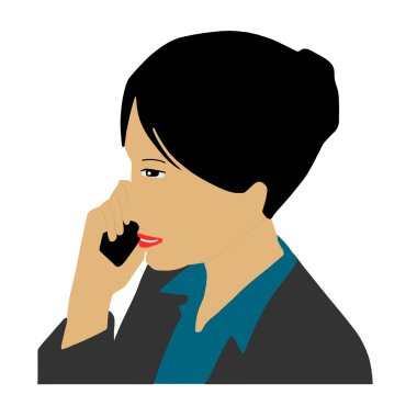 iş kadını telefonla arıyor