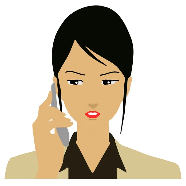 Obchodní žena volání na telefon — Stockový vektor