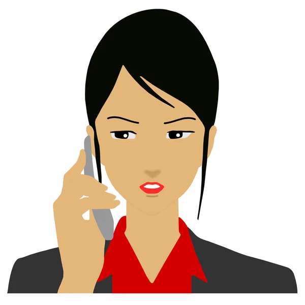 Mulher de negócios chamando pelo telefone —  Vetores de Stock