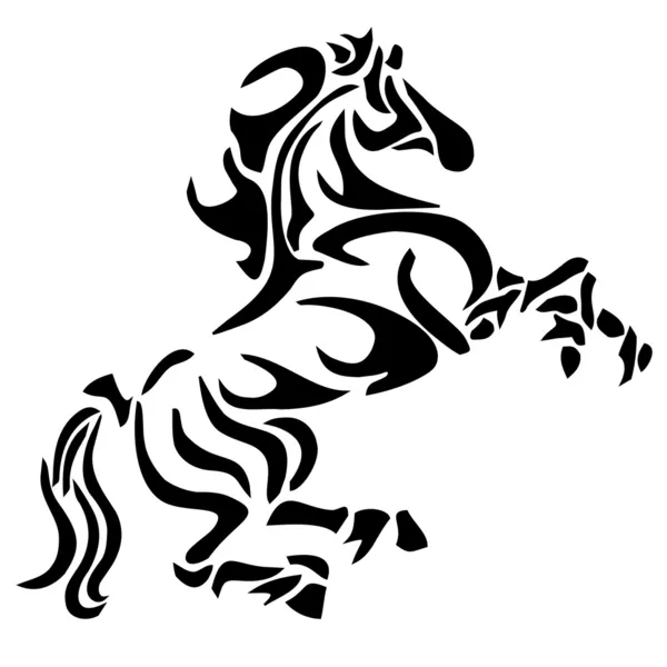 Tatouage de cheval tribal — Image vectorielle