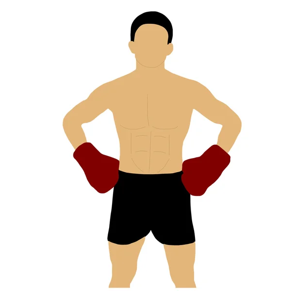 腰の手袋のボクサー — ストックベクタ