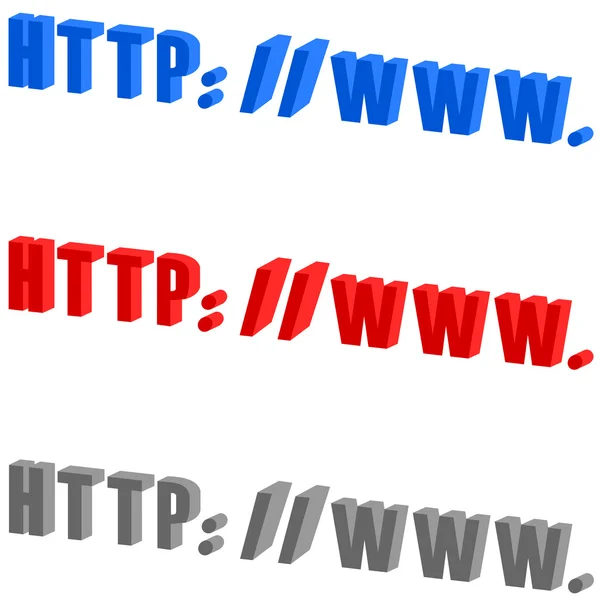 Een lege url in 3d — Stockvector