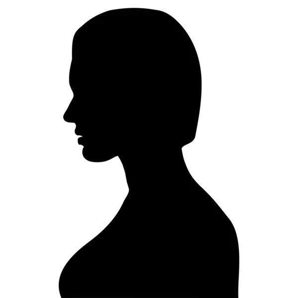 Face of beautiful woman of profile — Stock Vector
