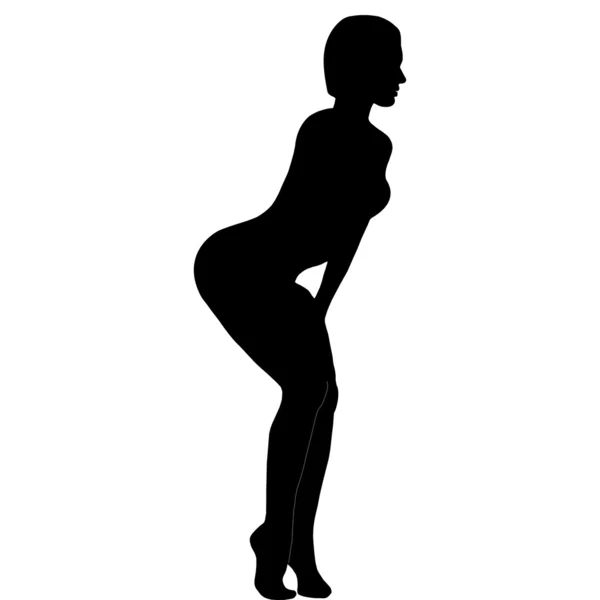Une strip-teaseuse prend une pose sexy — Image vectorielle