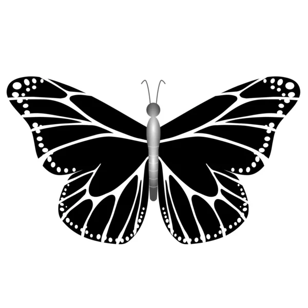 Un papillon coloré et lumineux en vol — Image vectorielle